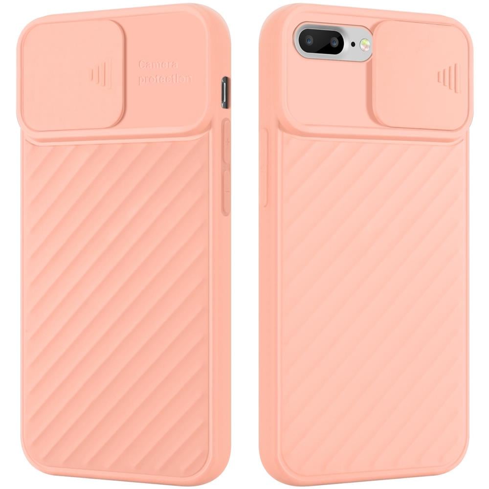Custodia Compatibile Con Apple Iphone 7 Plus / 7s Plus / 8 Plus In Rosa Opaco - Coperchio Protettivo In Silicone Tpu Flessibile E Con Protezione Per La Fotocamera - Foto 1