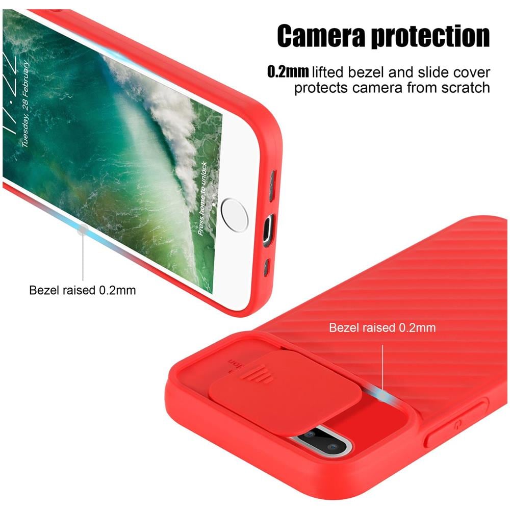 Custodia Compatibile Con Apple Iphone 7 Plus / 7s Plus / 8 Plus In Rosa Opaco - Coperchio Protettivo In Silicone Tpu Flessibile E Con Protezione Per La Fotocamera - Foto 2