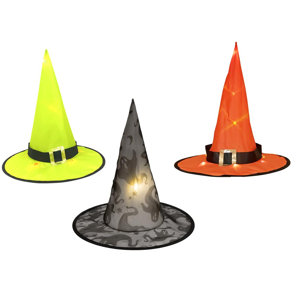 Halloween Witch Hat 3pc Set, Illuminated, 36cm - Foto 1