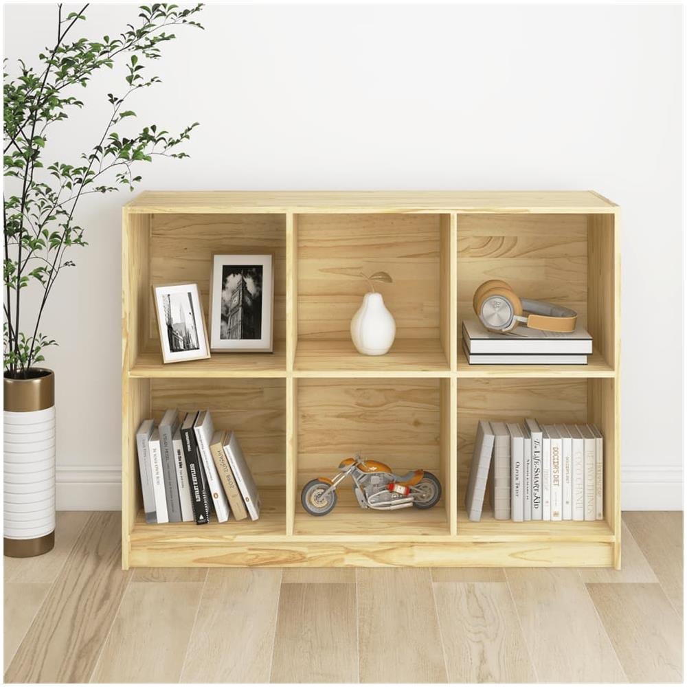 Libreria 104x33x76 cm in Legno Massello di Pino - Foto 1