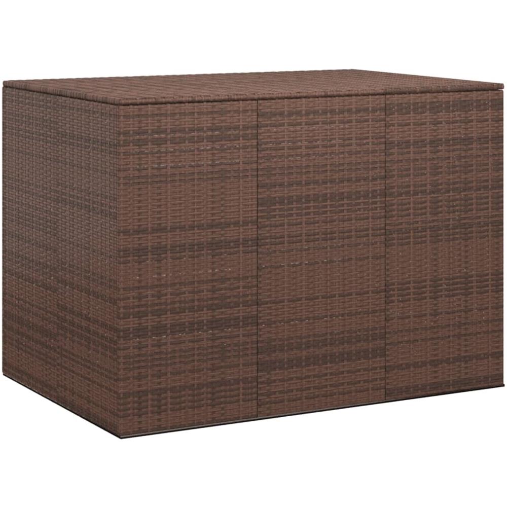 Contenitore Da Giardino In Rattan Pe 145x100x103 Cm Marrone - Foto 1
