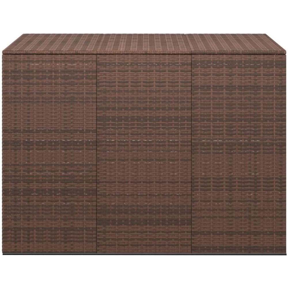 Contenitore Da Giardino In Rattan Pe 145x100x103 Cm Marrone - Foto 2
