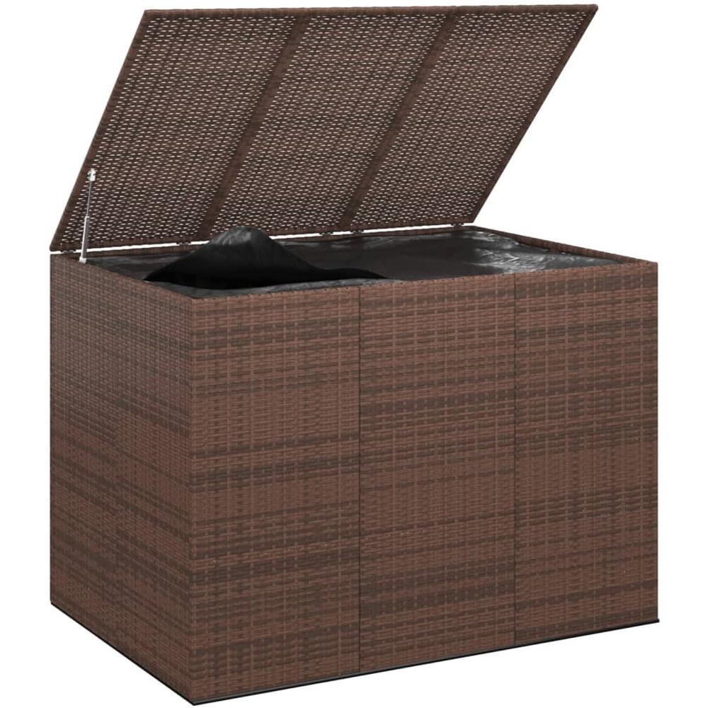 Contenitore Da Giardino In Rattan Pe 145x100x103 Cm Marrone - Foto 3