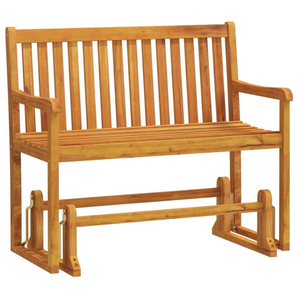 Panchina da Giardino a Dondolo 110 cm Legno Massello d'Acacia - Foto 2