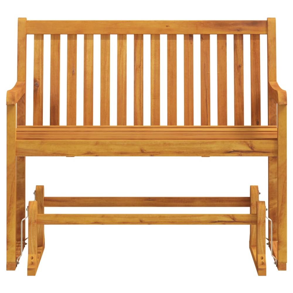 Panchina da Giardino a Dondolo 110 cm Legno Massello d'Acacia - Foto 3