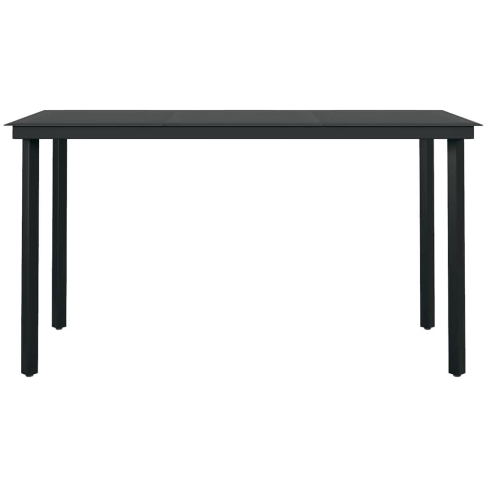 Set Da Pranzo Da Giardino 5 Pz Con Cuscini Polyrattan E Vetro - Foto 7