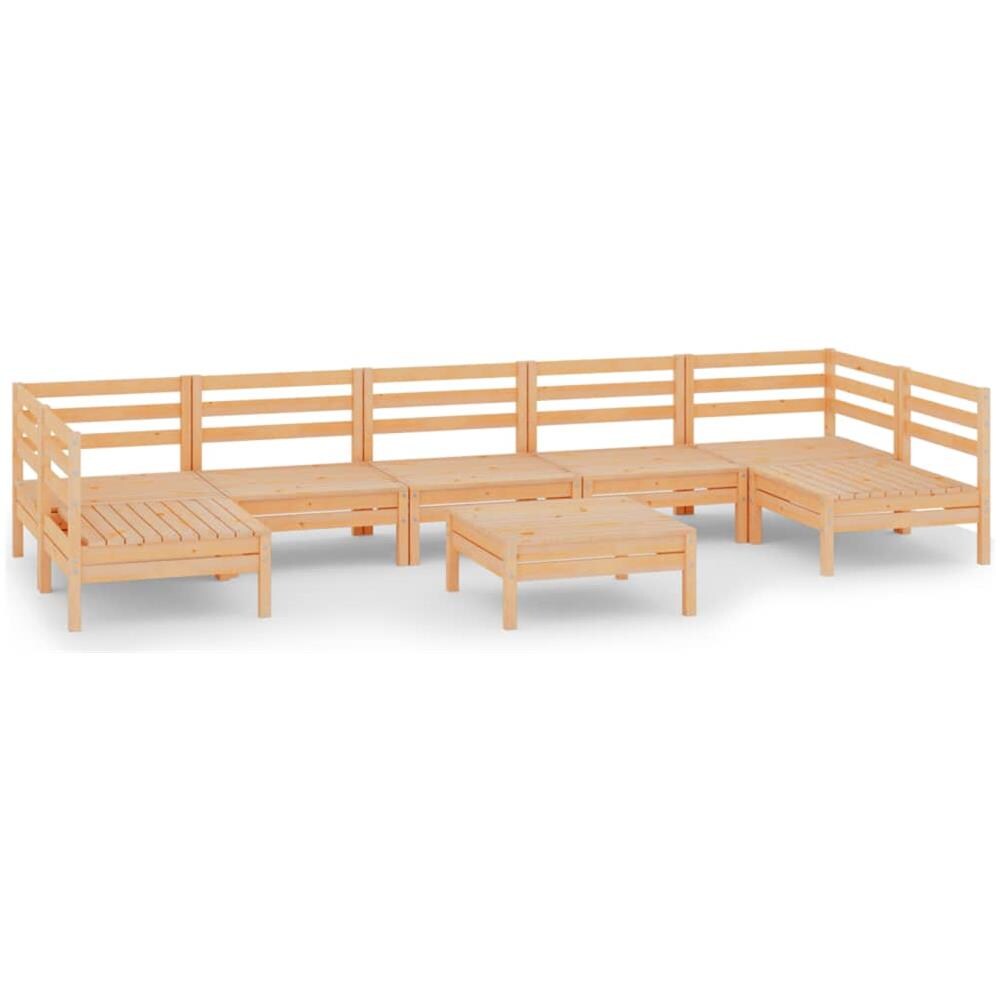 Set Salotto da Giardino 8 pz in Legno Massello di Pino - Foto 2