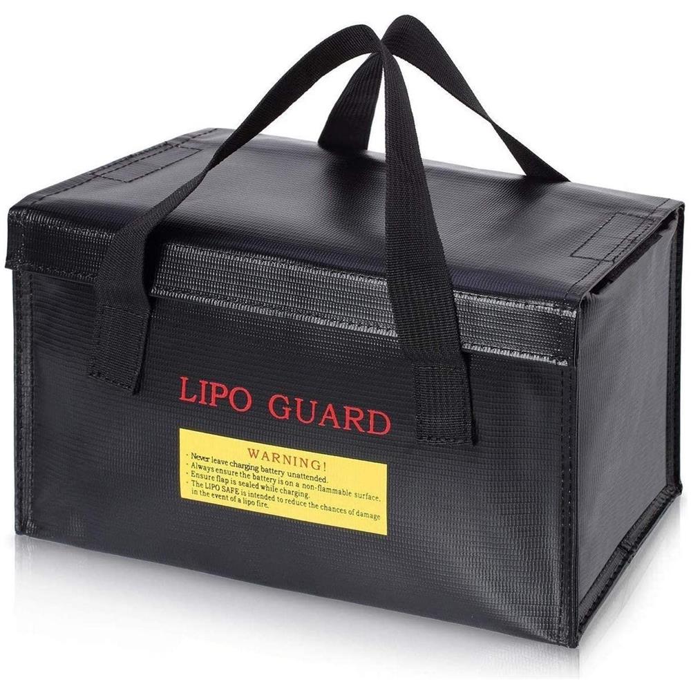 Lipo Bag Borsa Ignifuga Ideale Per Caricare Batterie Lipo Resistente Al Fuoco Misure Cm 26 X 13 X 15 Colore Nero - Foto 1