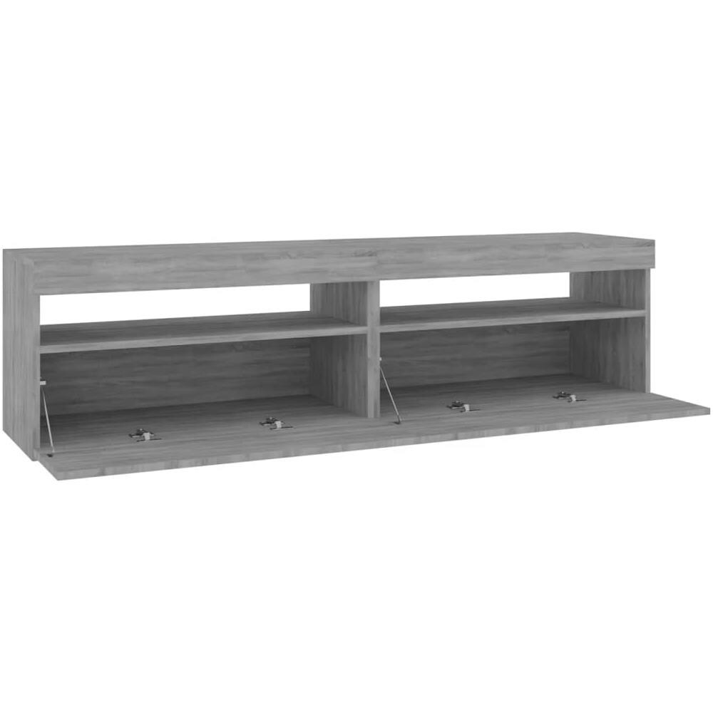 Mobile Porta TV con Luci LED 2pz Grigio Sonoma 75x35x40 cm - Foto 11
