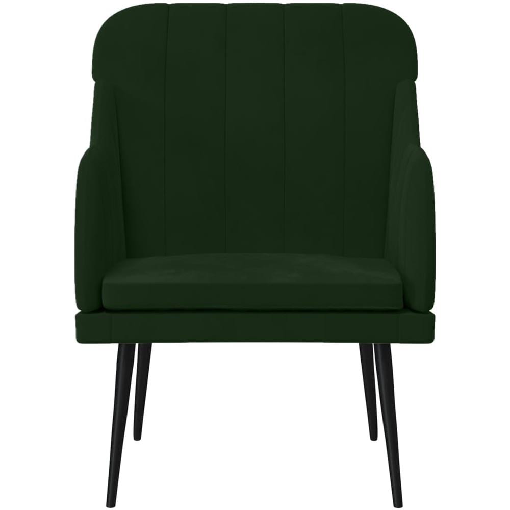 Poltrona Verde Scuro 63x76x80 Cm Velluto - Foto 3