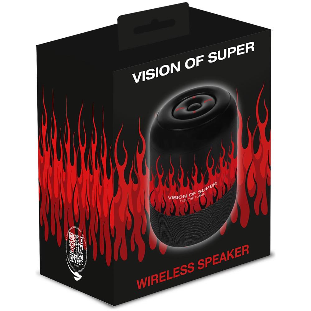 Vosspeaker Altoparlante Wireless Vision Of Super Collezione Vos 5w Bassi Profondi Fino A 8 Ore Di Autonomia Nero Rosso - Foto 5