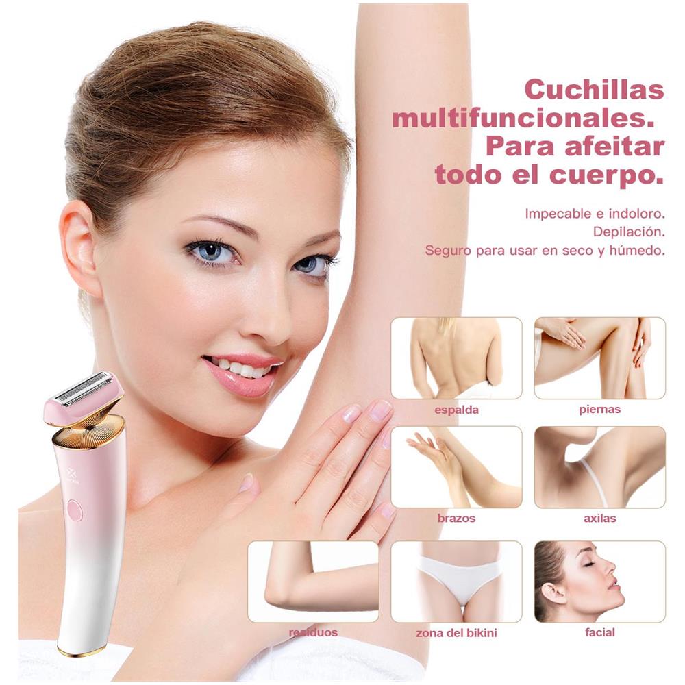 Rasoio Elettrico Da Donna, Rasoio Per Le Zone Intime, Rasoio Elettrico Da Donna Wet & Dry, Impermeabile Ipx, Rasoio Elettrico Da Donna Per Viso, Ascelle, Gambe, Bikini - Foto 2