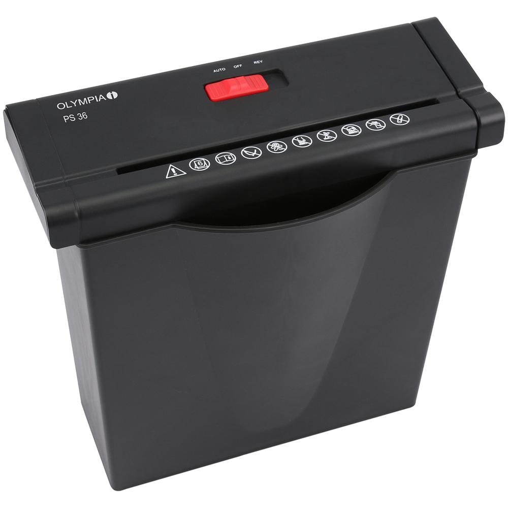 Distruggidocumenti a Particelle PS 36 Automatico con cestino da 7L capacità di 6 fogli - Nero - Foto 2