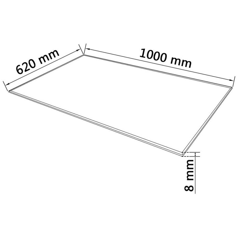 Piano Tavolo Vetro Temperato Rettangolare 1000x620 Mm - Foto 4