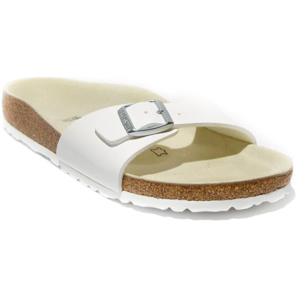 Ciabatta Unisex Pelle Bianco Made In Germany Art. madrid 0040733 Taglia: 41 - Foto 2