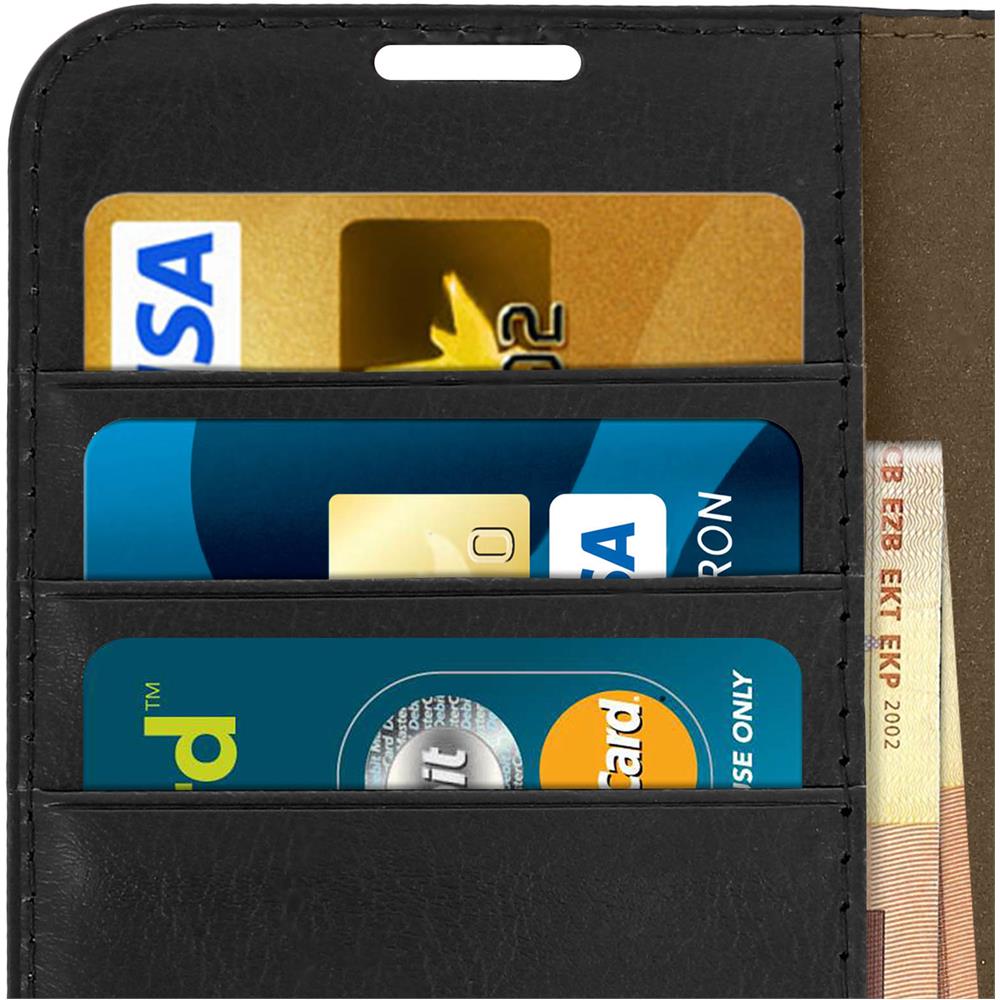 Custodia Galaxy S10 Pelle Portafoglio Funzione Stand - Nero - Foto 5