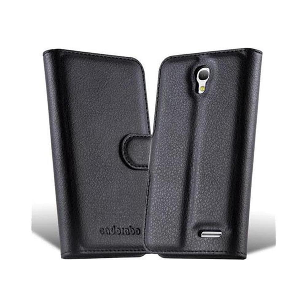 Custodia Compatibile Con Alcatel Onetouch S3 In Nero Carbone - Coperchio Protettiva Con Chiusura Magnetica, Funzione Stand E Tasca Per Le Carte - Foto 2