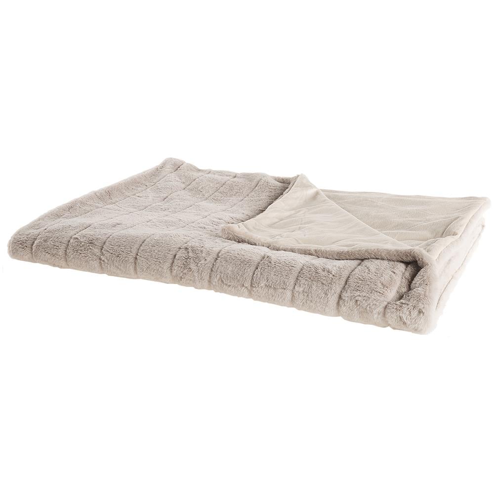 Coperta Di Plaid 150 X 200 Cm Beige Labyar - Foto 1