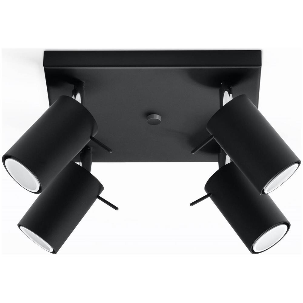 Gruppo Di Faretti A 4 Luci Nero, Gu10 - Foto 1