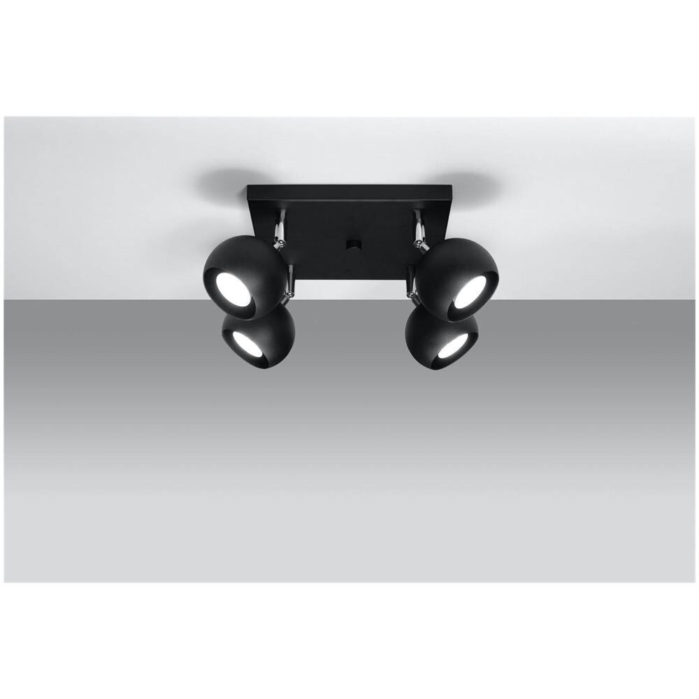 Gruppo Di Faretti A 4 Luci Nero, Gu10 - Foto 2