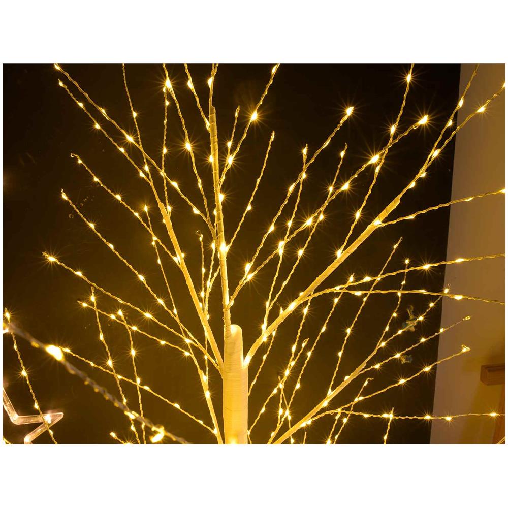 Albero Natalizio Luminoso Con 900 Luci Led Bianco Caldo Albero Di Natale Artificiale Per Interni Ed Esterni Altezza 1,5 Metri 144 Rami Luminosi - Foto 3