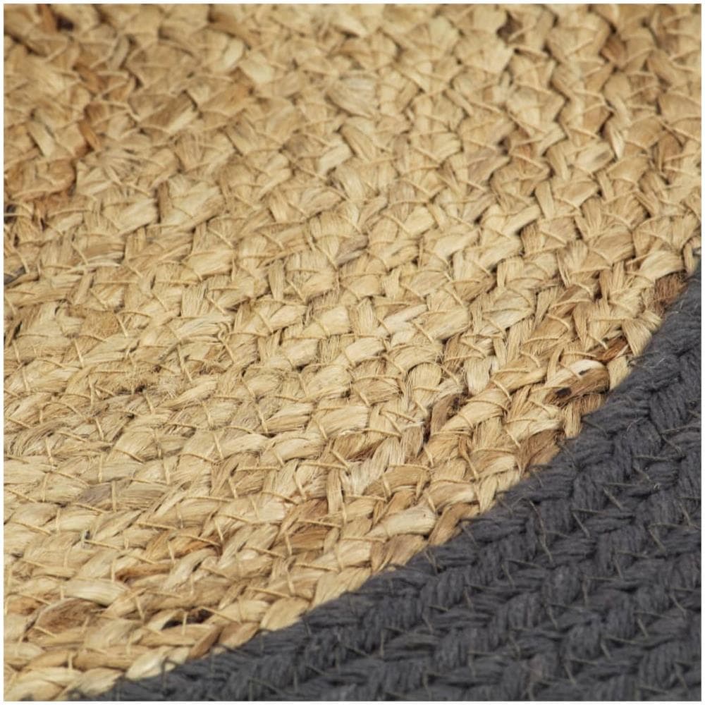Tovagliette 6 Pz Naturale E Antracite 38 Cm In Juta E Cotone - Foto 2