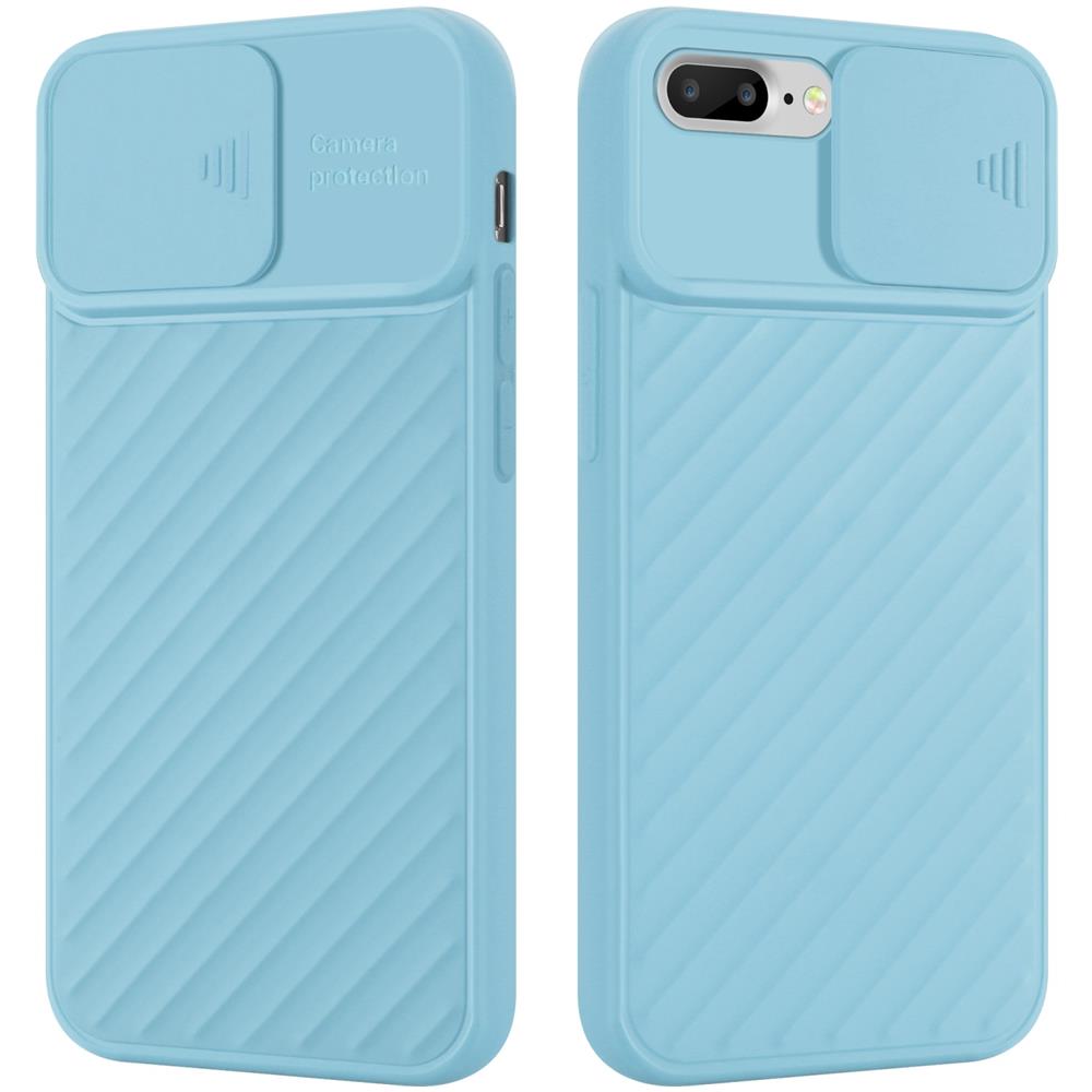 Custodia Compatibile Con Apple Iphone 7 Plus / 7s Plus / 8 Plus In Turchese Opaco - Coperchio Protettivo In Silicone Tpu Flessibile E Con Protezione Per La Fotocamera - Foto 1