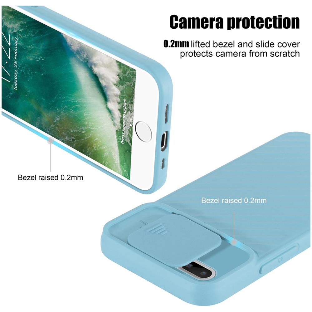 Custodia Compatibile Con Apple Iphone 7 Plus / 7s Plus / 8 Plus In Turchese Opaco - Coperchio Protettivo In Silicone Tpu Flessibile E Con Protezione Per La Fotocamera - Foto 2