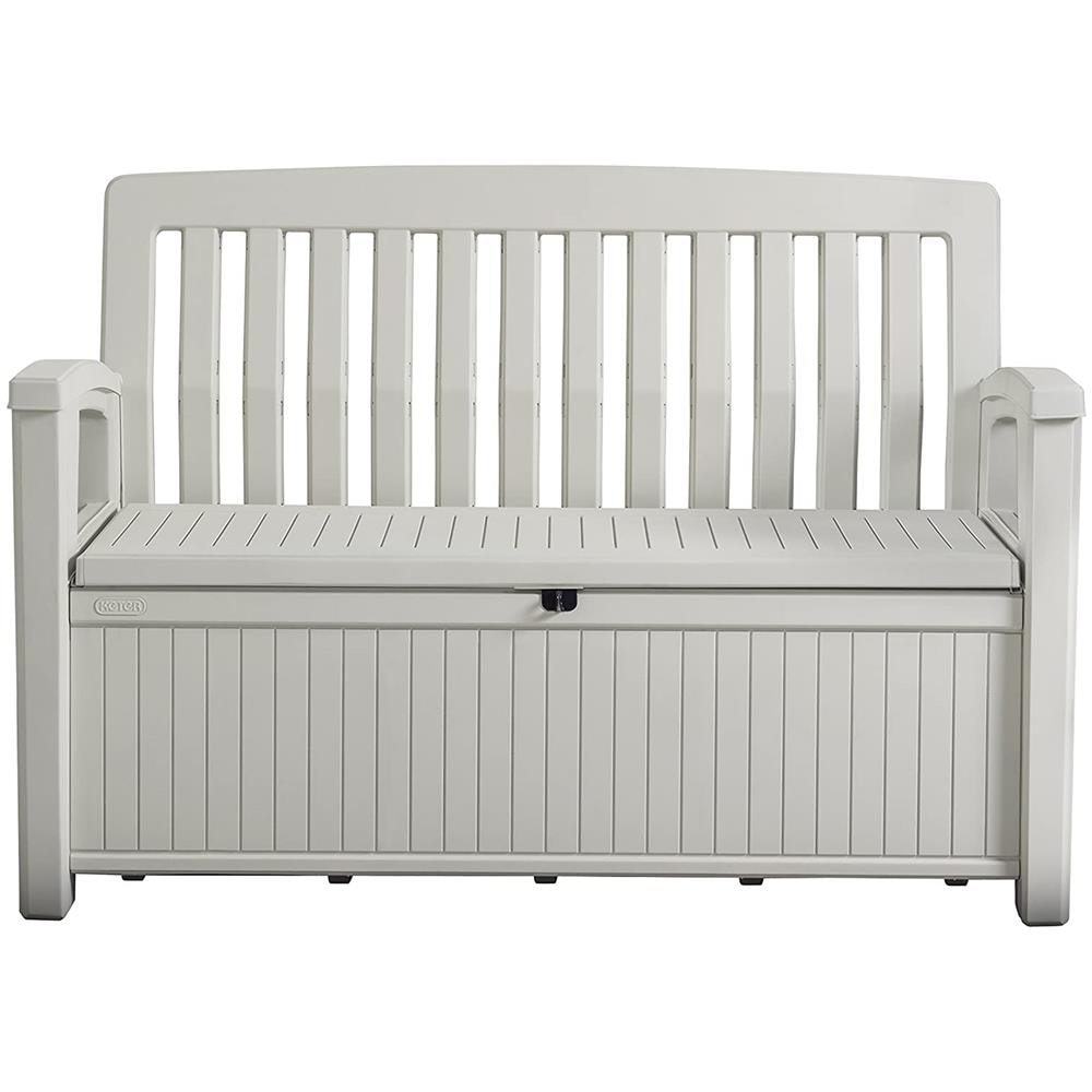 Patio Bench Panchina Baule Cassapanca Esterno In Resina Effetto Legno 260l - Foto 1