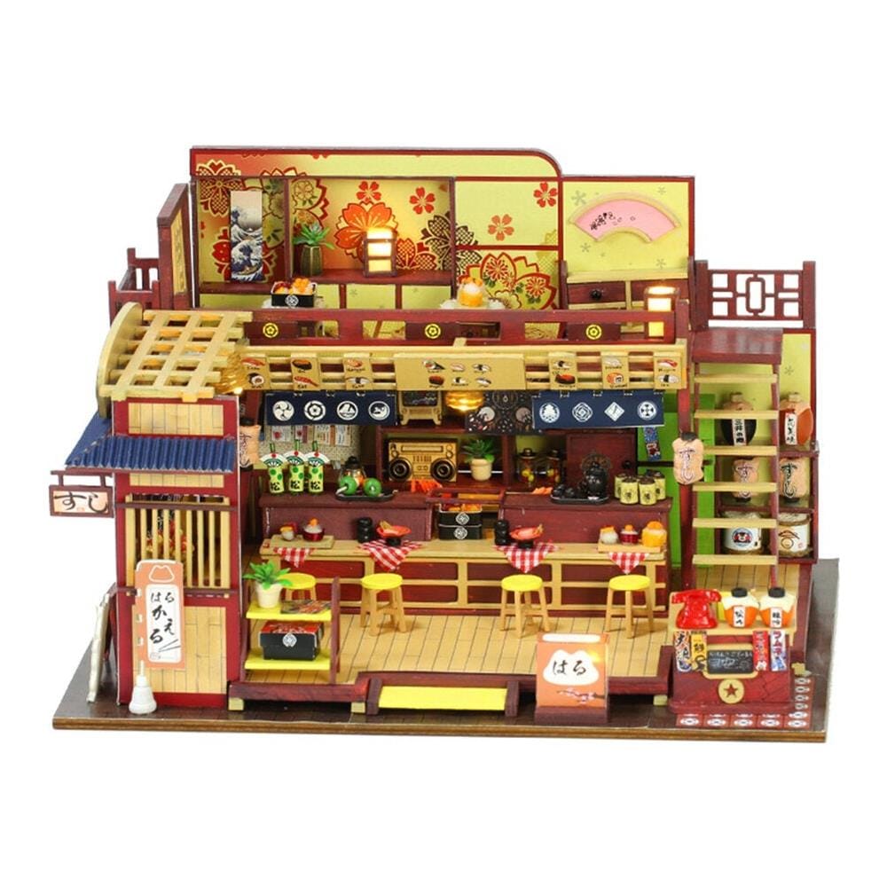 Wonderful Chinese Style Casetta giocattolo in miniatura 3D per casa delle bambole Puzzle Artigianato Regalo Casa musicale Modello con luci LED e protezione antipolvere