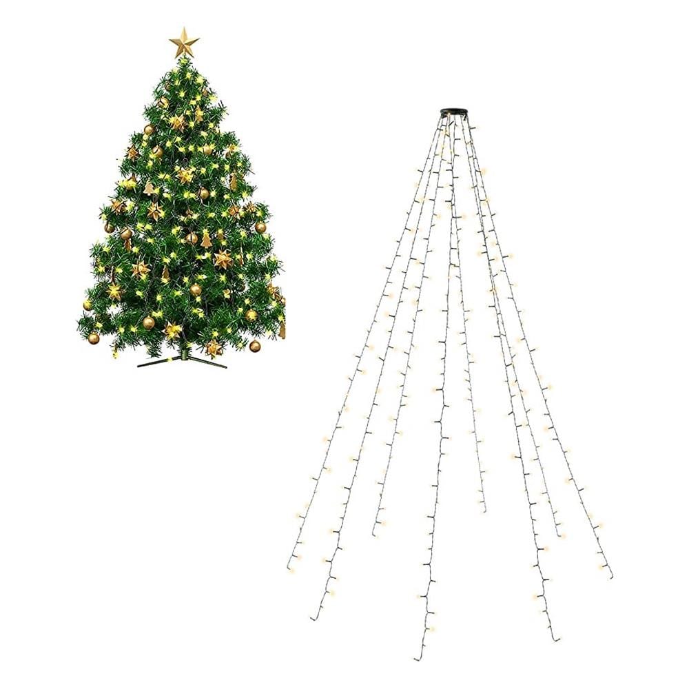 Catena Luminosa 280 Luci Led Ip44 Bianco Caldo Per Albero Con Anello - Foto 1