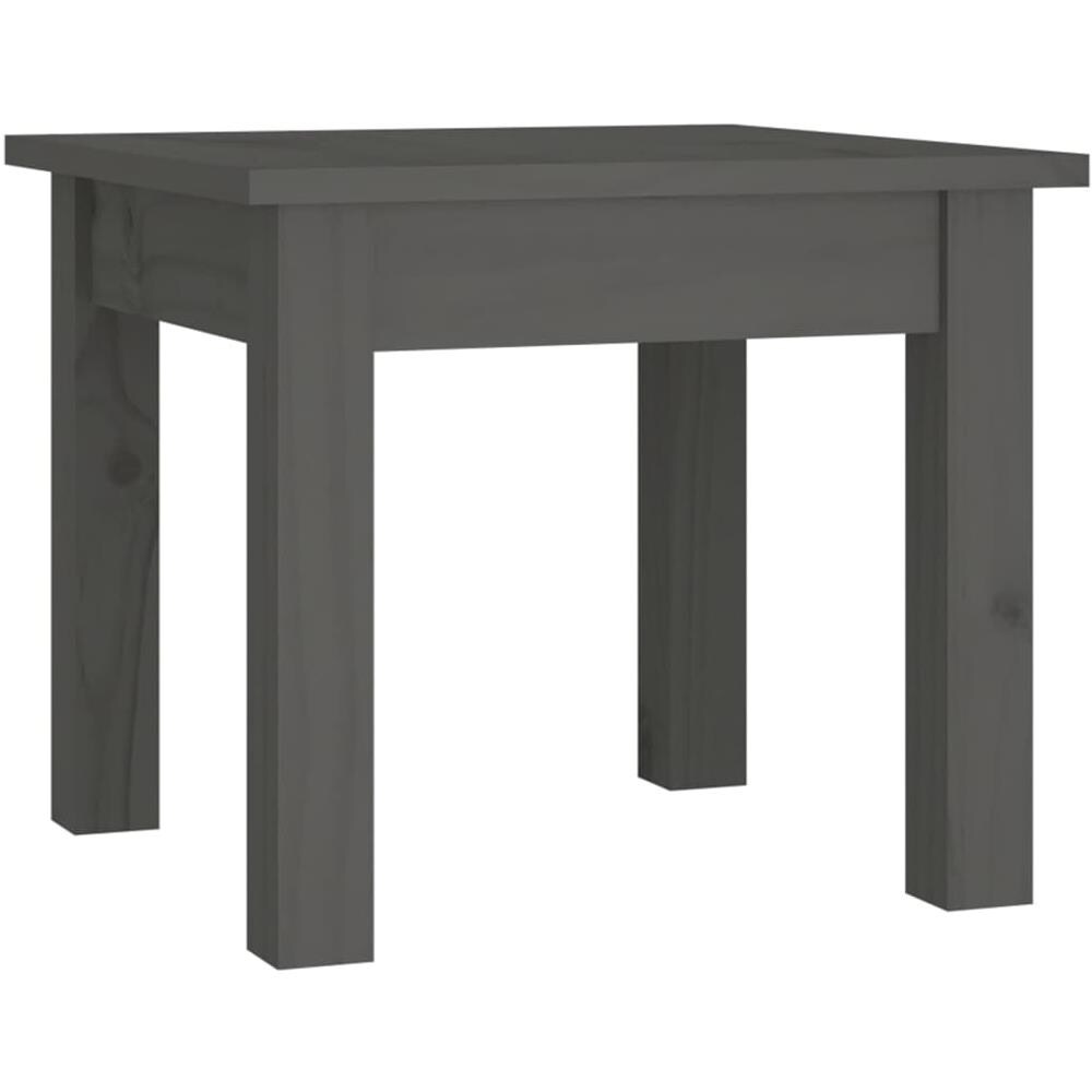 Tavolino Da Salotto Grigio 35x35x30 Cm Legno Massello Di Pino - Foto 1