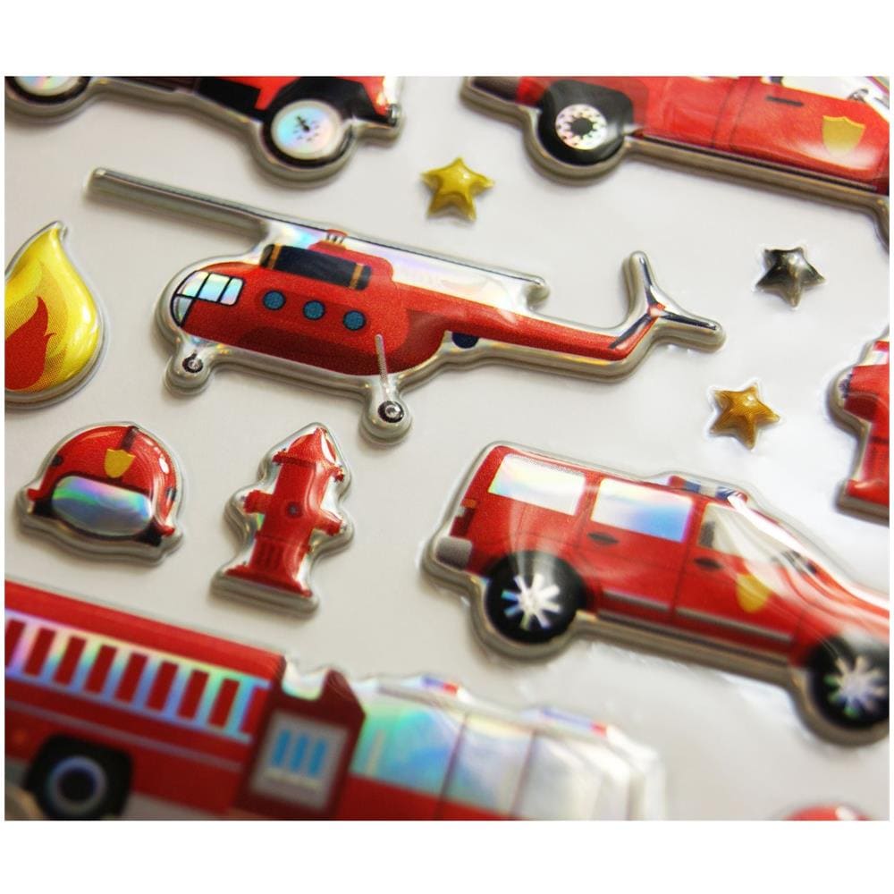 Adesivi - Schiuma - Pompieri - Effetto Metallo - Foto 1