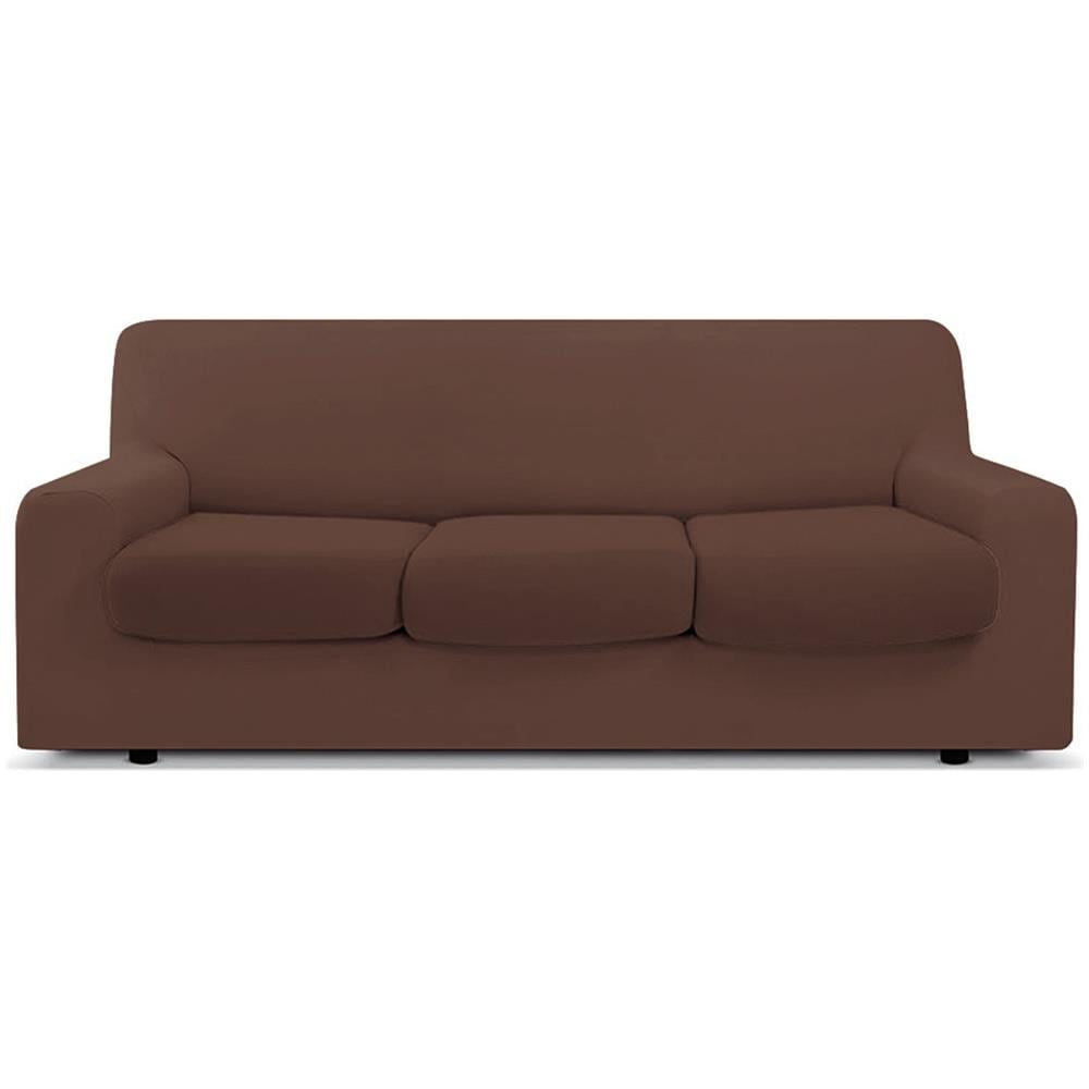 Copridivano Antimacchia Elasticizzato Protettivo Impermeabile Genius Tinta Unita 3 Posti Marrone 1013 - Foto 1
