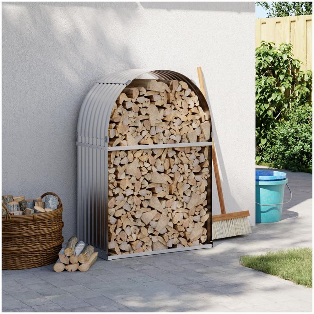 Portaceppi Argento 80x45x120 Cm In Acciaio Zincato - Foto 1