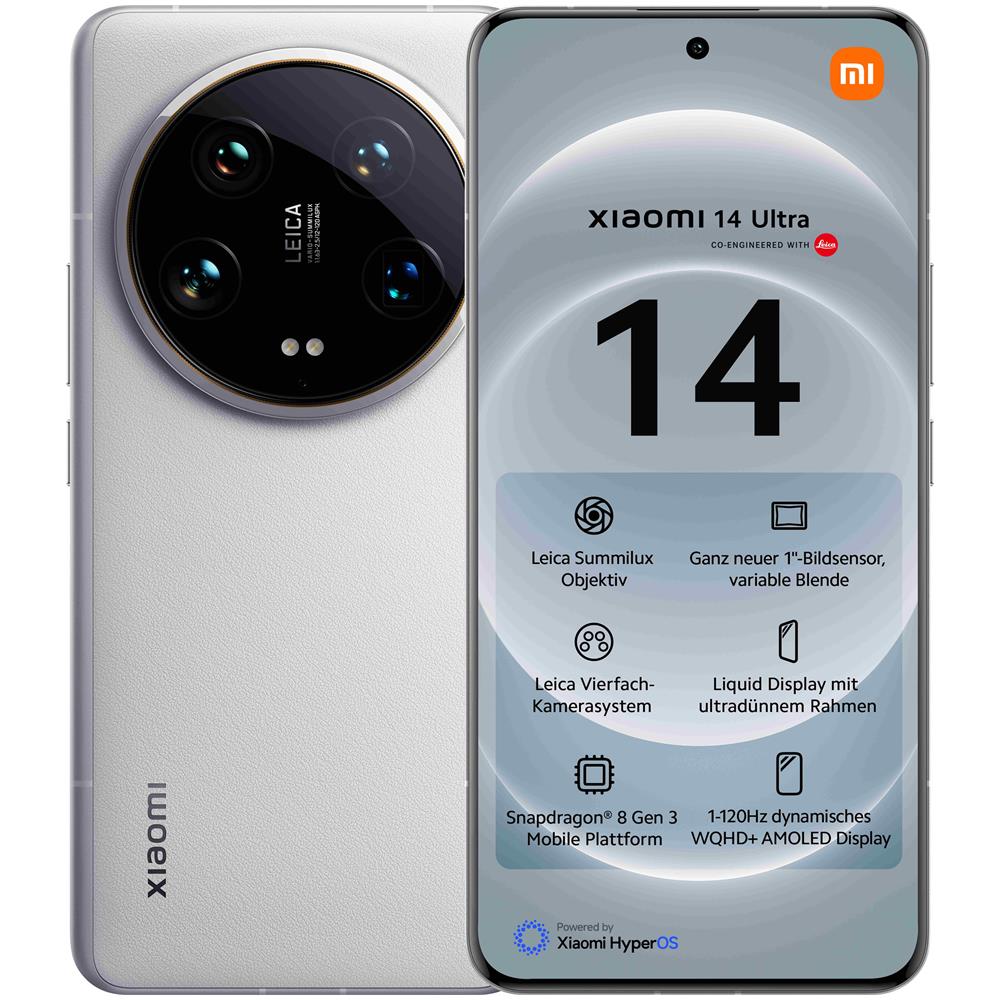 14 Ultra 5G 512GB 16GB Ram  Dual Sim Display 6.73" AMOLED Slot Nano SD Fotocamera 50 Mpx Android Bianco - Foto 1
