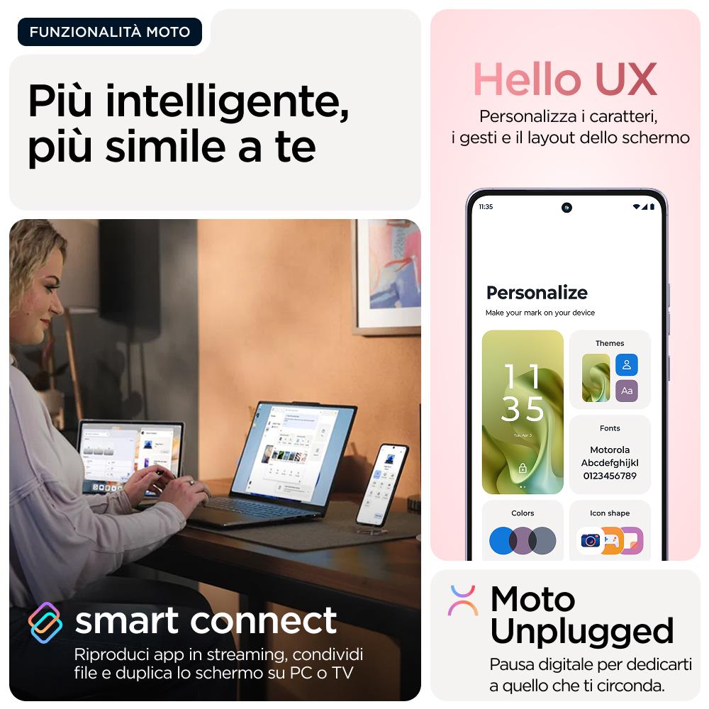 Moto G86 5G 256GB 8GB Ram Display 6.67" Amoled Main Camera 50MP DualSim oppia SIM nanoSIM+eSIM USB tipo-C Android 15 Dimensity 7300 5200mAh Pantone Chrysanteum - Foto 13