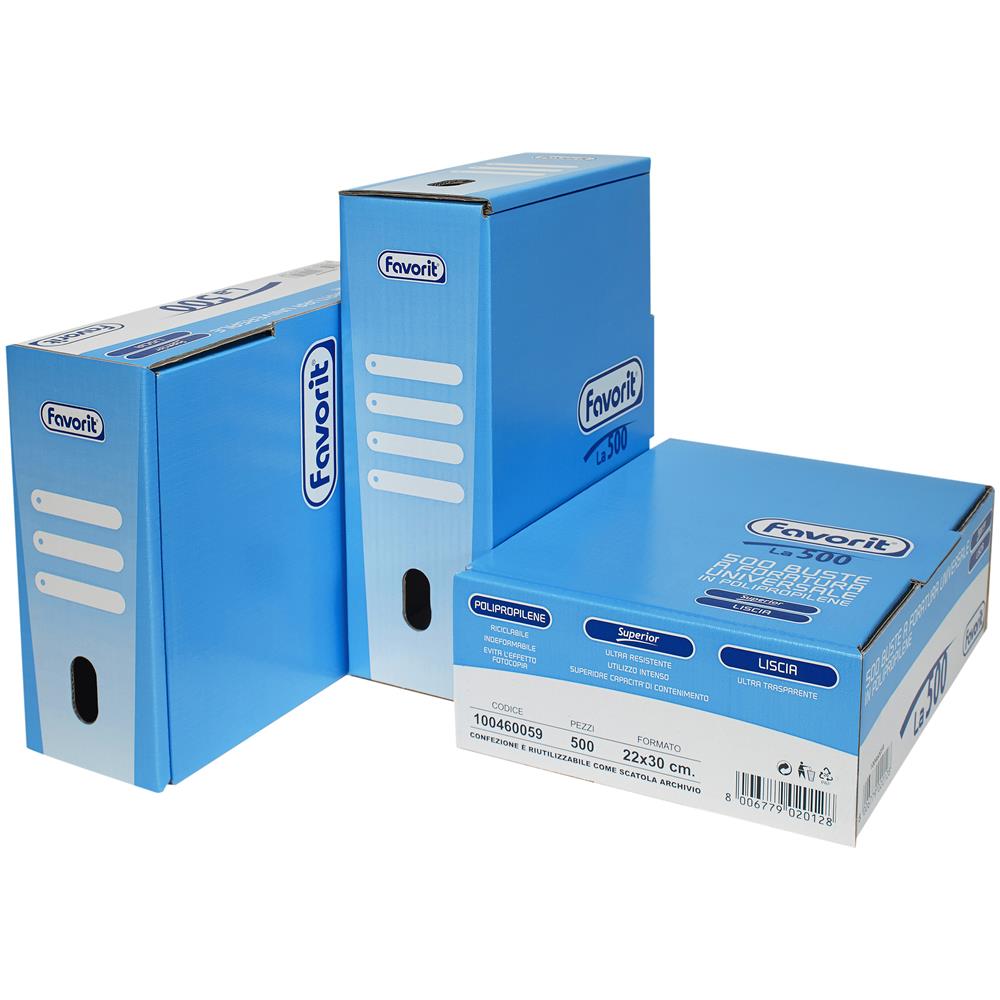 scatola 500 buste forate 22x30 superior liscio ppl - Foto 3