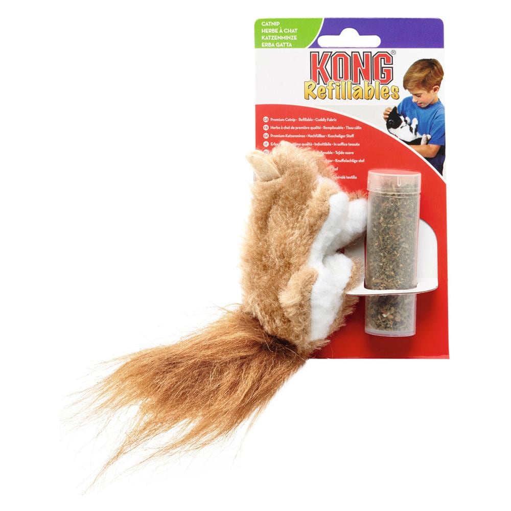 Per gatti modello Squirrel a forma di scoiattolo morbido e riempibile con erba gatta - Foto 2