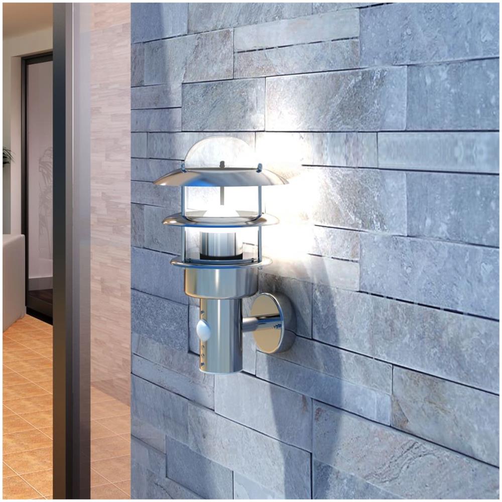 Lampada A Parete Da Giardino Patio Acciaio Inox Per Interni Ed Esterni - Foto 2