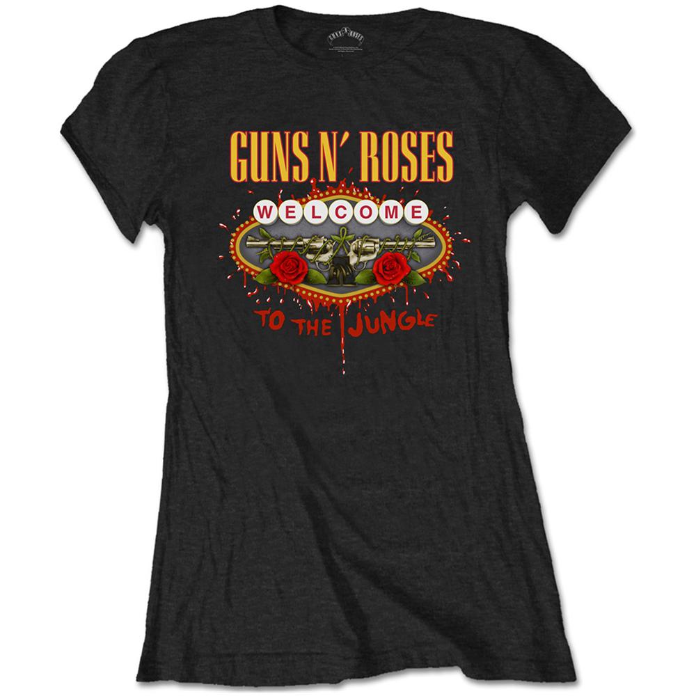 Guns N' Roses - Welcome To The Jungle Black (T-Shirt Donna Tg. M)  - Foto 1