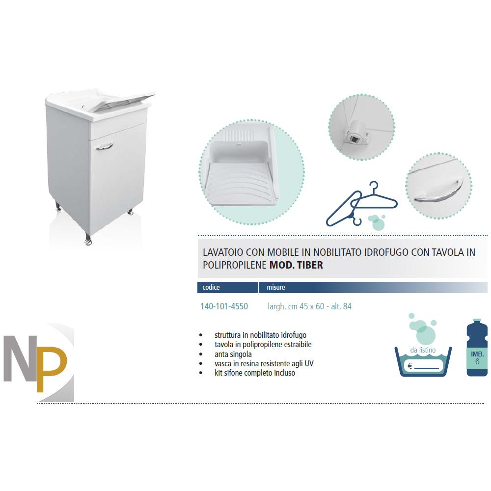 Lavatoio + Mobile Idrofugo E Tavola Polipropilene L Cm 50 X P Cm 50 - Foto 2