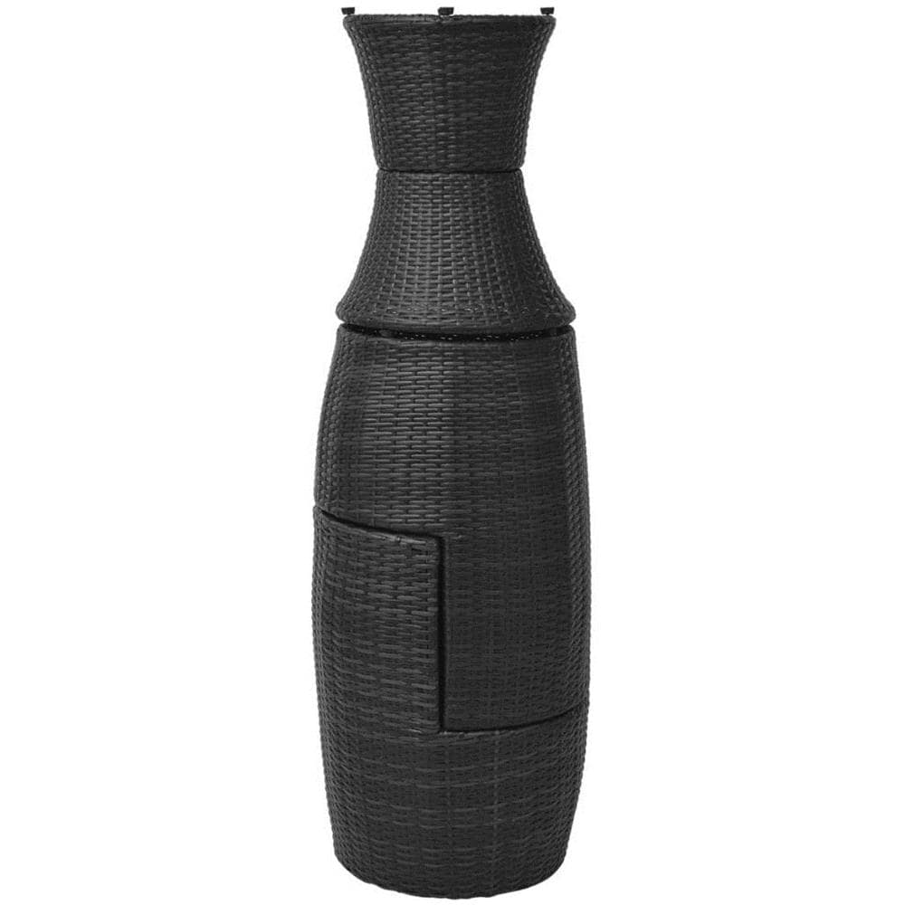 5 Pz Set Mobili Da Esterni In Polyrattan Nero - Foto 7
