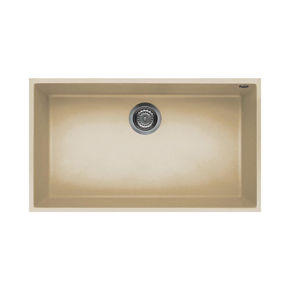 Lavello Quadra 130 Keratek Plus Sottotop 76x44 cm 1 vasca Colore Champagne 95 - Foto 1