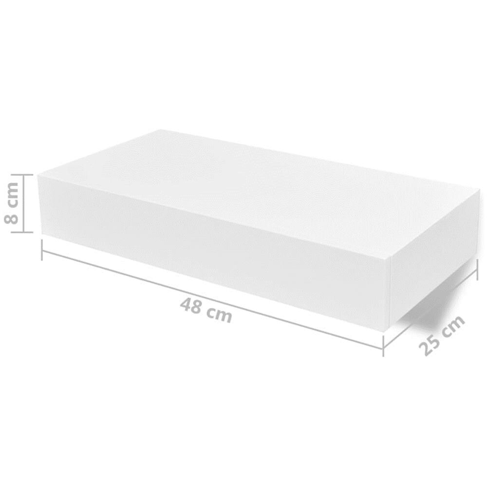 Mensole Con Cassetti 2 Pz Bianco 48 Cm - Foto 6