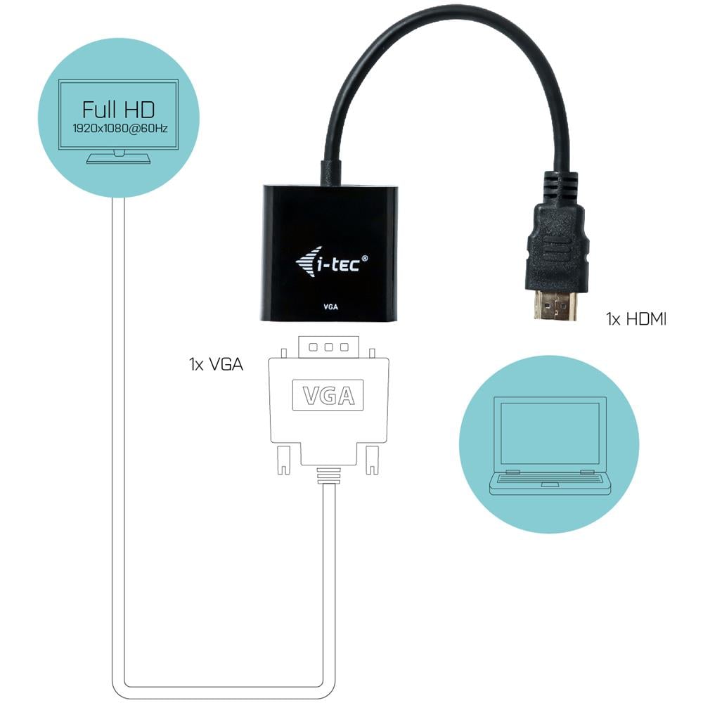 Hdmi2vgaada Cavo Di Interfaccia E Adattatore Hdmi Vga Nero - Foto 2