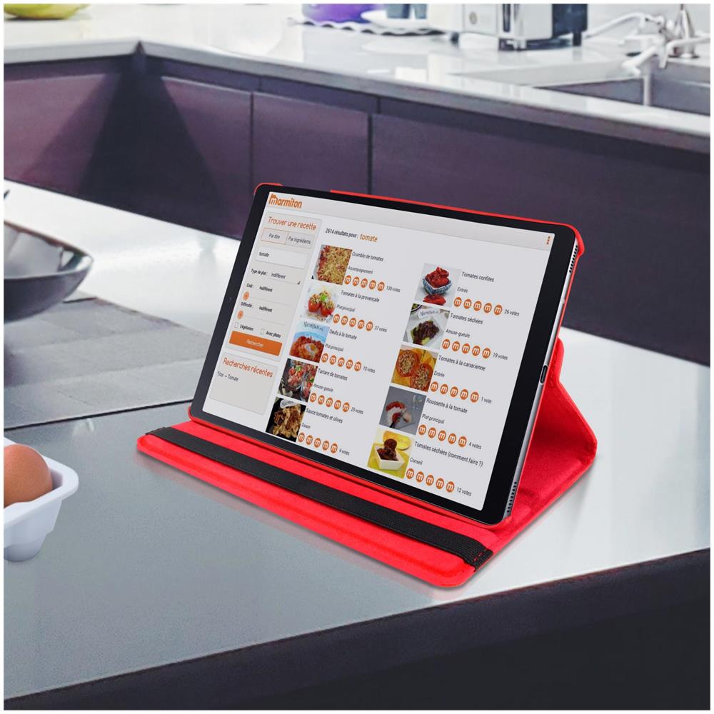 Custodia Samsung Galaxy Tab A 10.1 2019 Supporto Regolabile 360° - Rosso - Foto 2