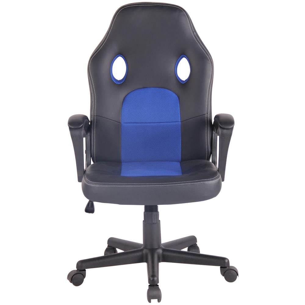 Sedia Gaming Ufficio Elbing in Similpelle I Poltrona Racing Scrivania con Braccioli E Rotelle I Poltrona Direzionale Ergonomica Nero / Blu - Foto 2