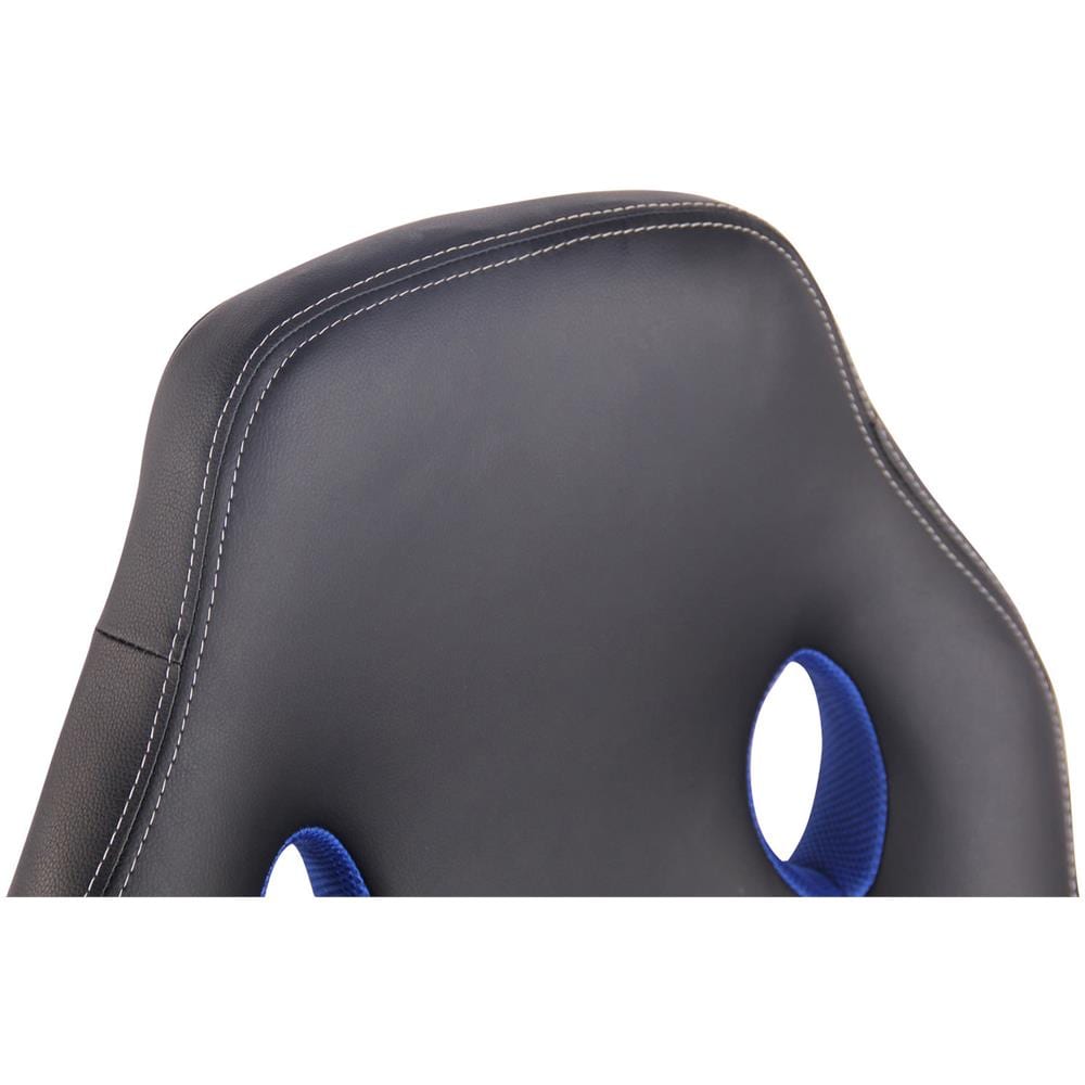 Sedia Gaming Ufficio Elbing in Similpelle I Poltrona Racing Scrivania con Braccioli E Rotelle I Poltrona Direzionale Ergonomica Nero / Blu - Foto 5