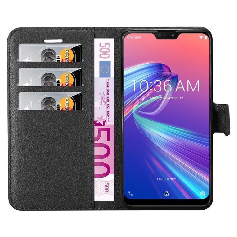 Custodia Compatibile Con Asus Zenfone Max Pro M2 (6.3"" Zoll) In Nero Carbone - Coperchio Protettiva Con Chiusura Magnetica, Funzione Stand E Tasca Per Le Carte - Foto 8